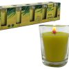 Κερί 45g Άρωμα Lemongrass Σε Γυάλινο Ποτήρι Φ5x6cm Σετ 5Τμχ