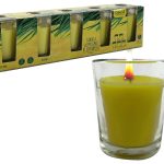 Κερί 45g Άρωμα Lemongrass Σε Γυάλινο Ποτήρι Φ5x6cm Σετ 5Τμχ