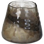 Κηροπήγιο Γκρι Γυαλί 11x11x9.5cm