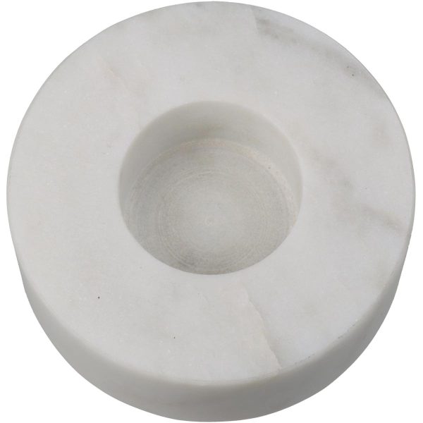 Κηροπήγιο Λευκό Μάρμαρο 9x9x3cm
