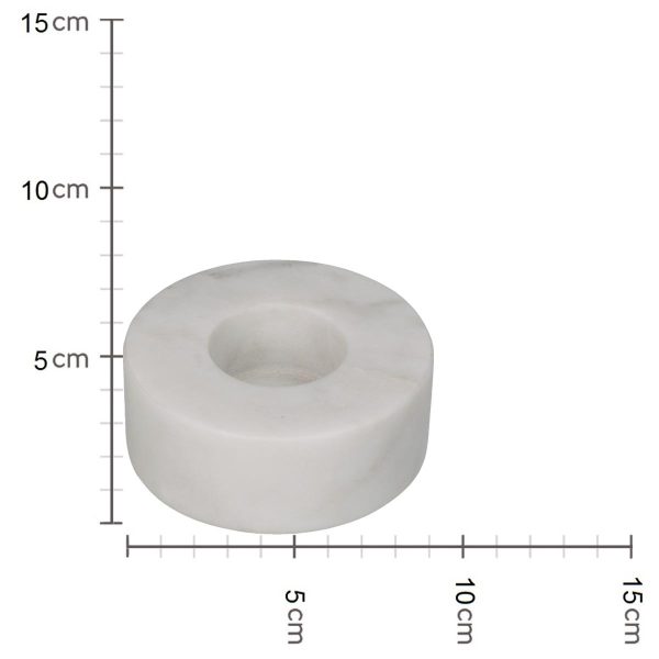 Κηροπήγιο Λευκό Μάρμαρο 9x9x3cm