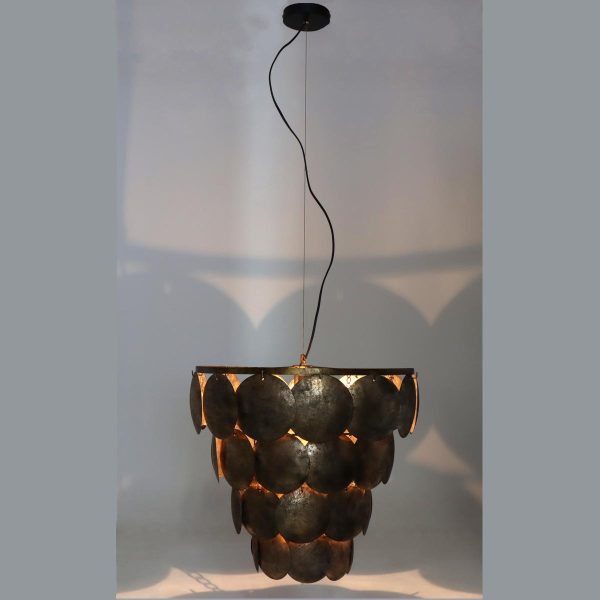 Φωτιστικό Κρεμαστό Καφέ Μέταλλο 54.5x54.5x52.5cm