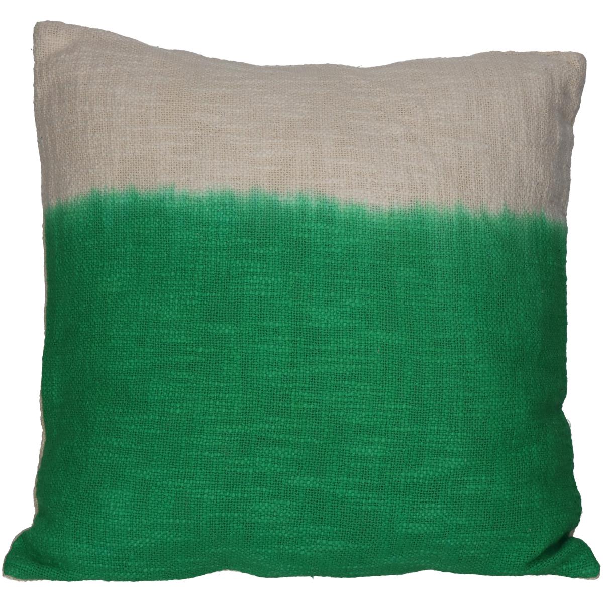Μαξιλάρι Dip Dye Πράσινο Βαμβακερό 45x45cm