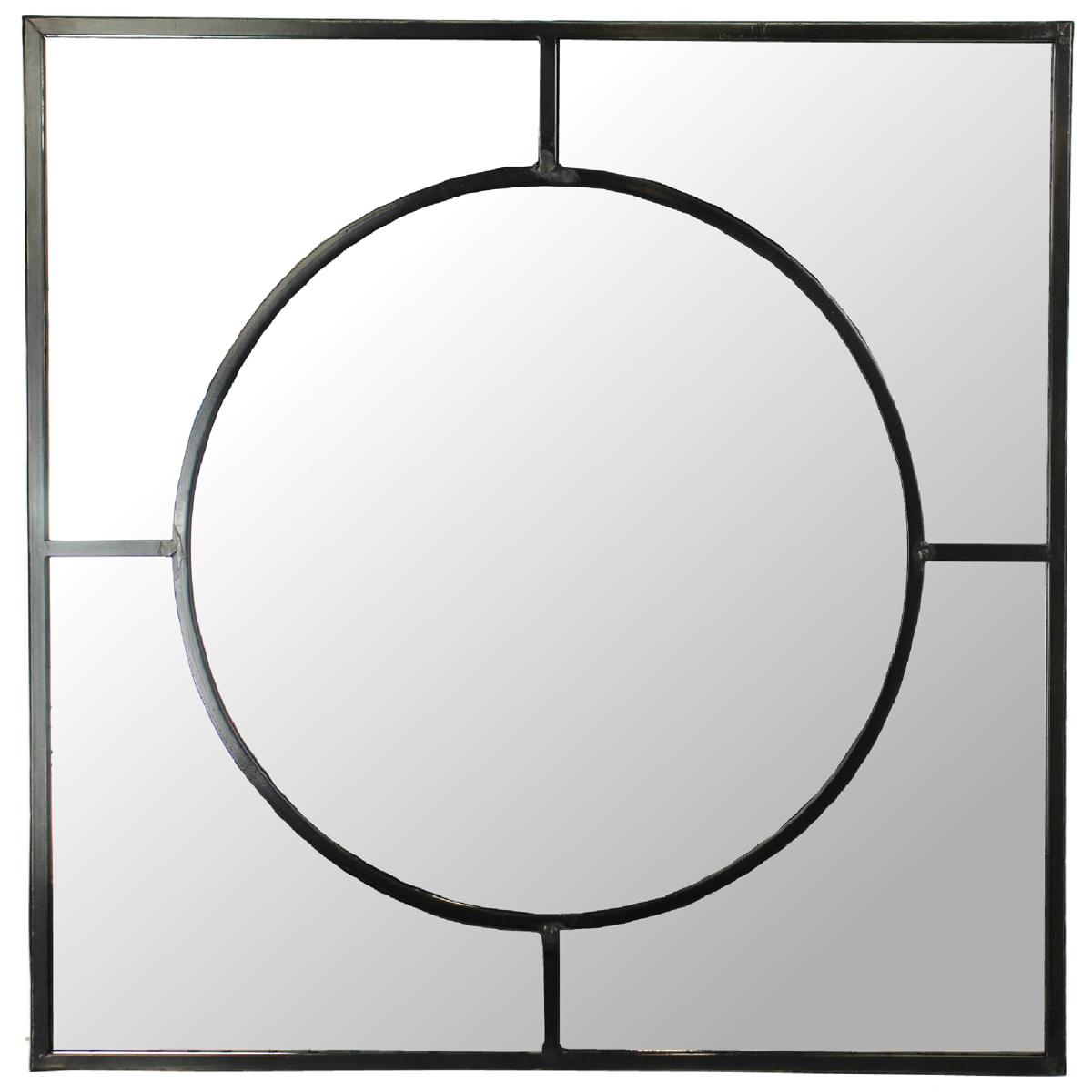 Καθρέπτης Μαύρο Μέταλλο 77x3x77cm