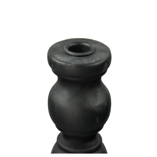 Κηροπήγιο Μαύρο Polyresin 15x15x55cm