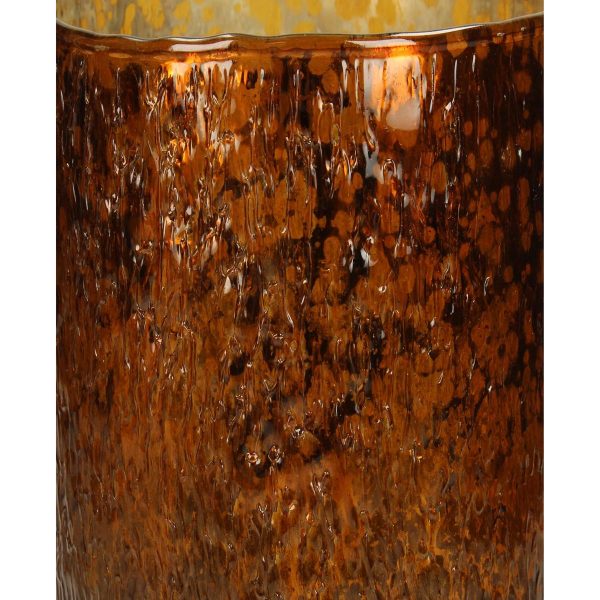 Κηροπήγιο Amber Γυαλί 12x12x20cm