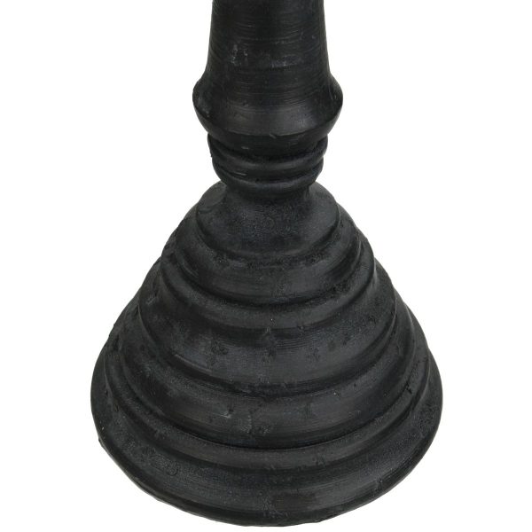 Κηροπήγιο Μαύρο Polyresin 10x10x28cm