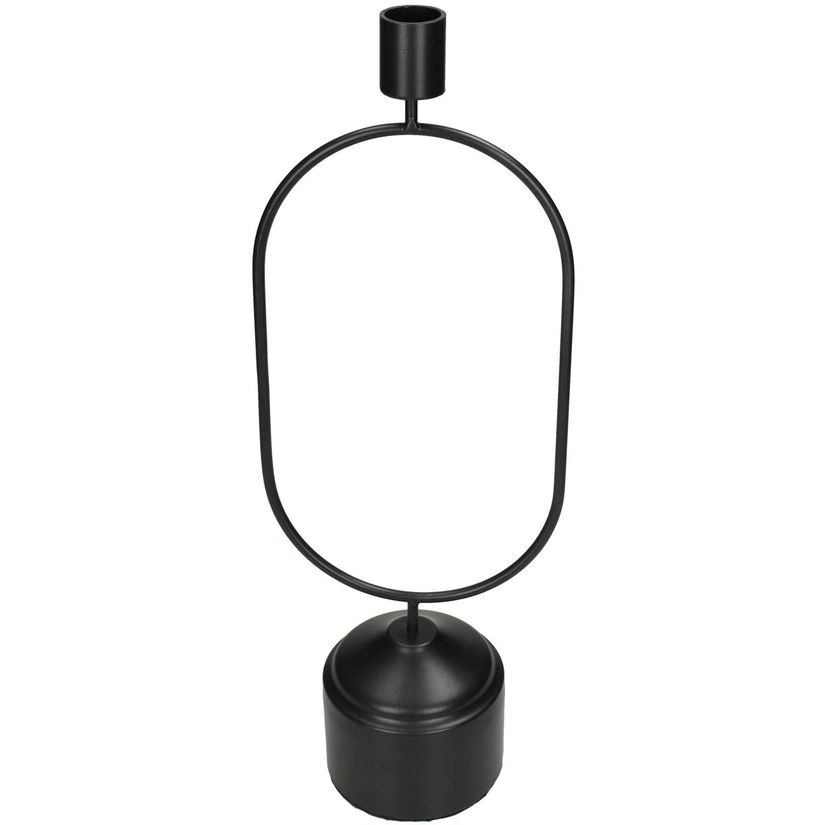 Κηροπήγιο Μαύρο Μέταλλο 13x8.5x36cm