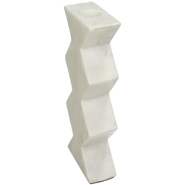 Κηροπήγιο Λευκό Μάρμαρο 8x4x15.5cm