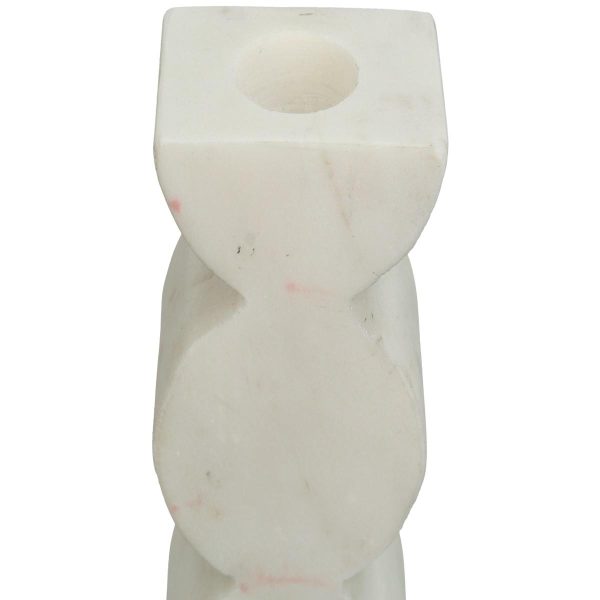 Κηροπήγιο Λευκό Μάρμαρο 5x4x15.5cm