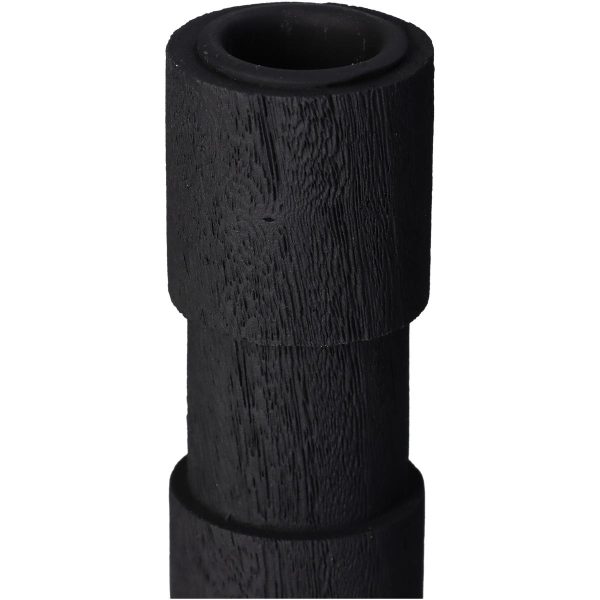 Κηροπήγιο Μαύρο Polyresin 8.8x8.8x36.5cm