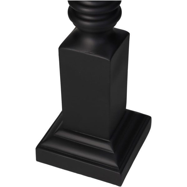 Κηροπήγιο Μαύρο Polyresin 10.7x10.7x40.7cm