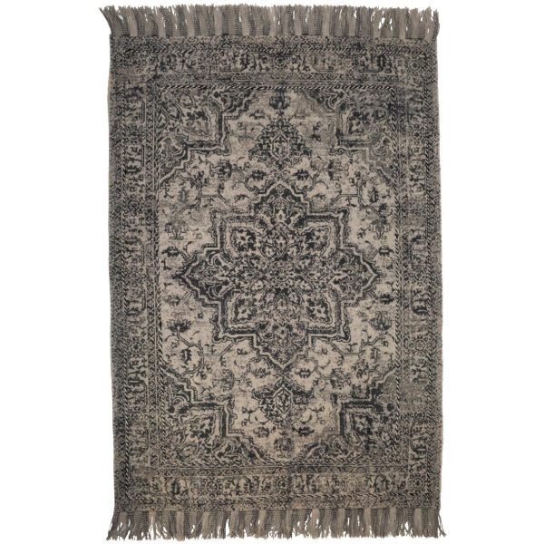 Χαλί Vintage Γκρι Βαμβακερό 120x180cm