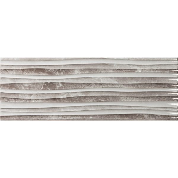 Πλακάκι LOUVRE Décor Gris Wave Rlv KARAG 25x70cm (m2)