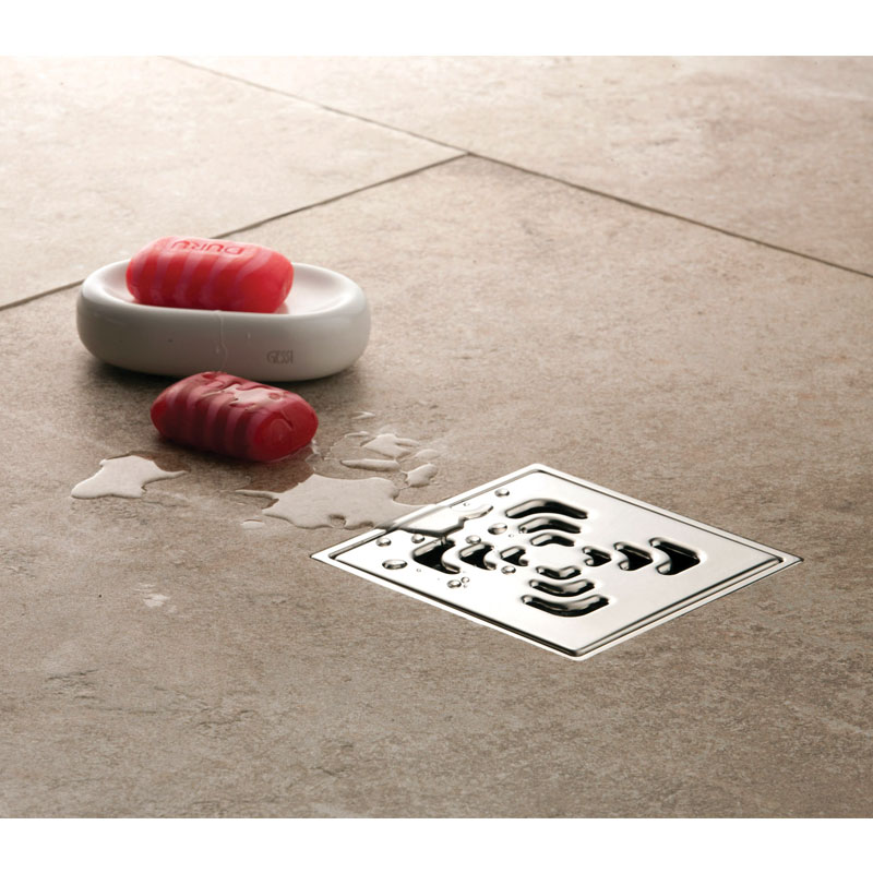 Ανοξείδωτο σιφόνι δαπέδου Confluo SQUARE 1 PESTAN 15x15cm
