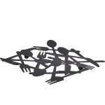 Βάση Για Κατσαρόλες Μαύρο Μέταλλο 19x19.5x1cm