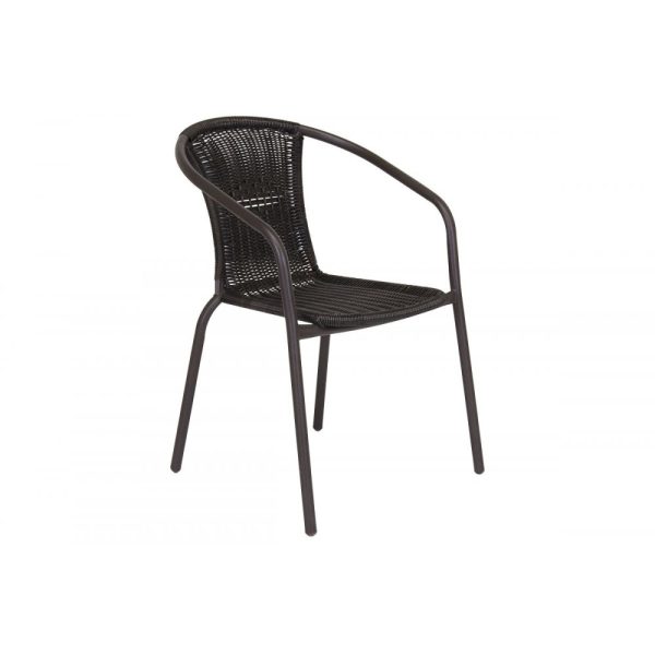 Σετ κήπου "STAR" 7 τμχ από μέταλλο/wicker σε χρώμα καφέ 130x80x70