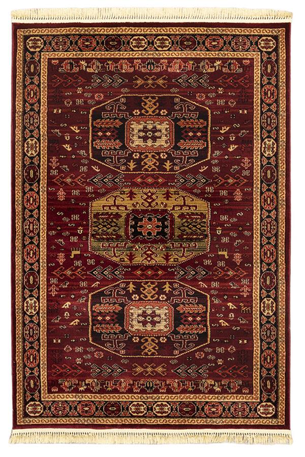 ΧΑΛΙ PERSIA 6057 BURGUNDY ΜΕ ΚΡΟΣΣΙ - SET067(2x140,1x200)  NewPlan