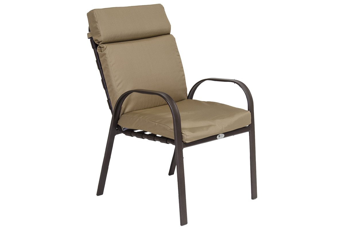 Πολυθρόνα "STELLA" μεταλλική σε χρώμα καφέ 72x57x92