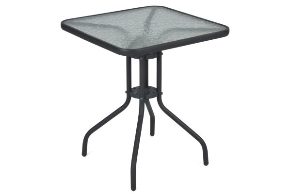 Τραπέζι "PALMAS" μεταλλικό σε χρώμα ανθρακί 60x60x71