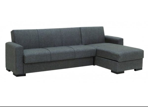 Καναπές γωνία "CLARK" υφασμάτινος σε χρώμα γκρι 270x165x84