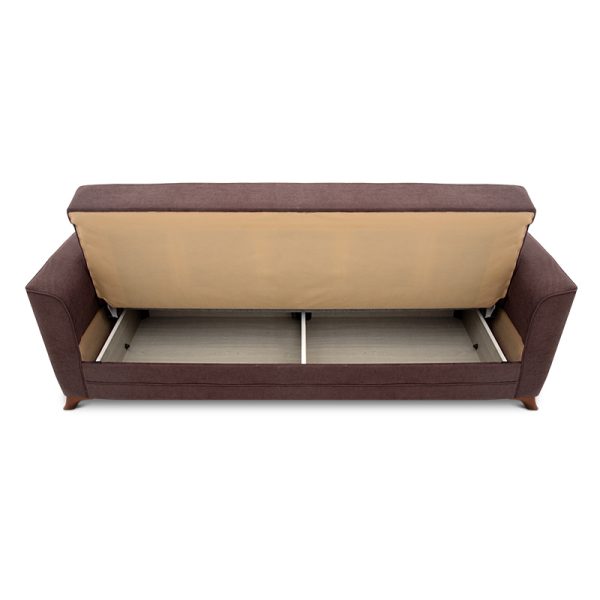 Καναπές κρεβάτι "DREAM" τριθέσιος σε χρώμα καφέ 233x85x90