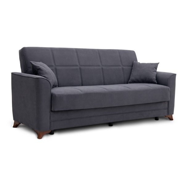 Καναπές κρεβάτι "DREAM" τριθέσιος υφασμάτινος σε χρώμα γκρι 233x85x90