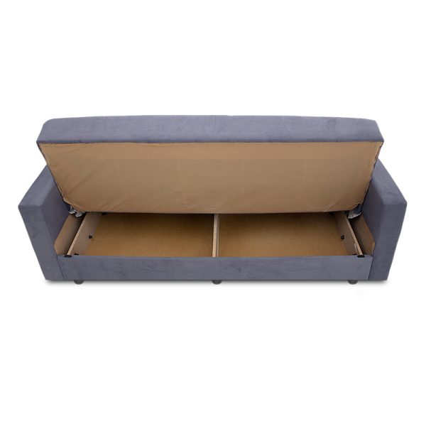 Καναπές κρεβάτι "MARBELLA" τριθέσιος υφασμάτινος σε χρώμα γκρι 214x78x78