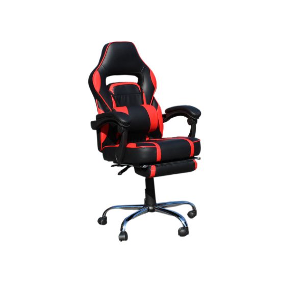 Πολυθρόνα "GAMING" με μαξιλάρι από PU/PVC σε χρώμα μαύρο/κόκκινο 62x62x112/122