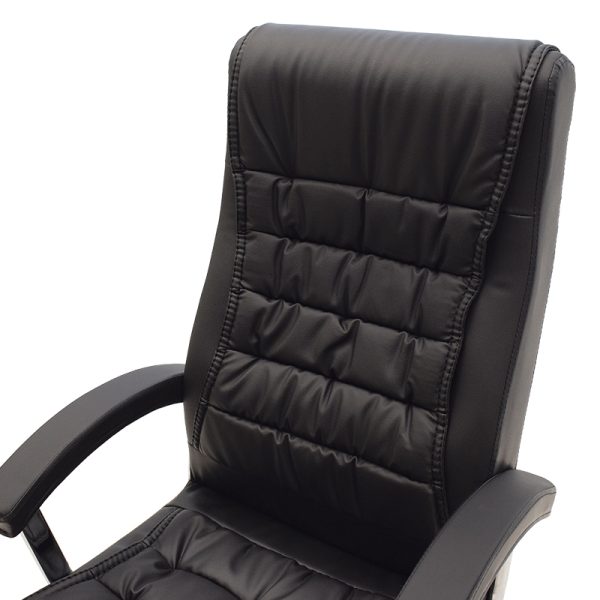 Πολυθρόνα "MANAGER" από μέταλλο/PU  σε χρώμα μαύρο 64x72x114-124