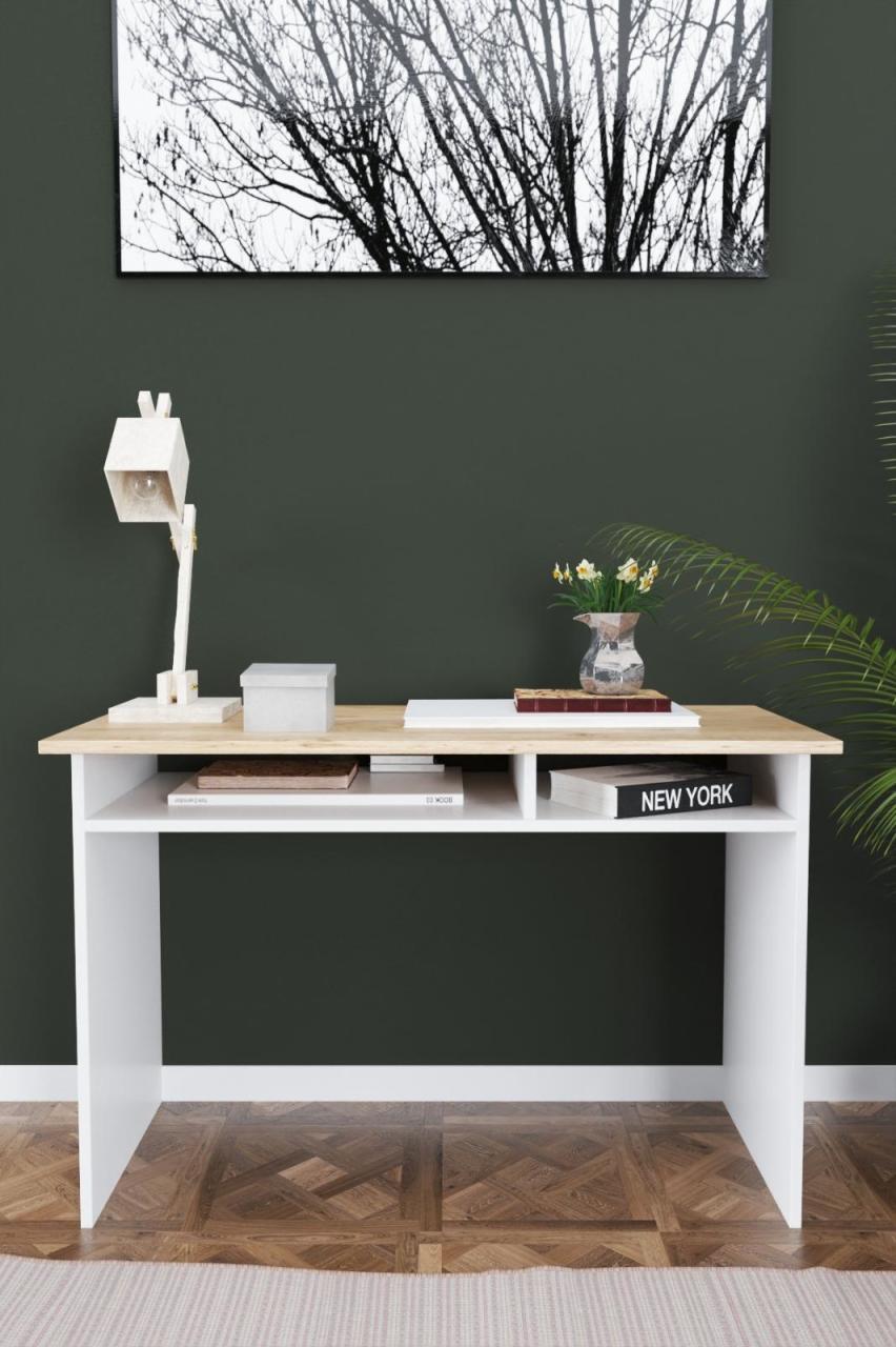 Γραφείο εργασίας "OLIVE" σε χρώμα λευκό/sonoma 115x60x74