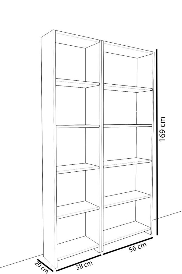 Ραφιέρα "MINIMAL" σε χρώμα λευκό 56x20x169