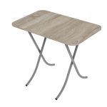 Tραπέζι "MOUNTAIN TOP" πτυσσόμενο από mdf/μέταλλο σε χρώμα σονόμα 60x90x75