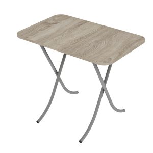 Tραπέζι "MOUNTAIN TOP" πτυσσόμενο από mdf/μέταλλο σε χρώμα σονόμα 60x90x75