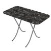 Tραπέζι "MOUNTAIN TOP" πτυσσόμενο από mdf/μέταλλο σε χρώμα μαύρο μαρμάρου 110x60x75
