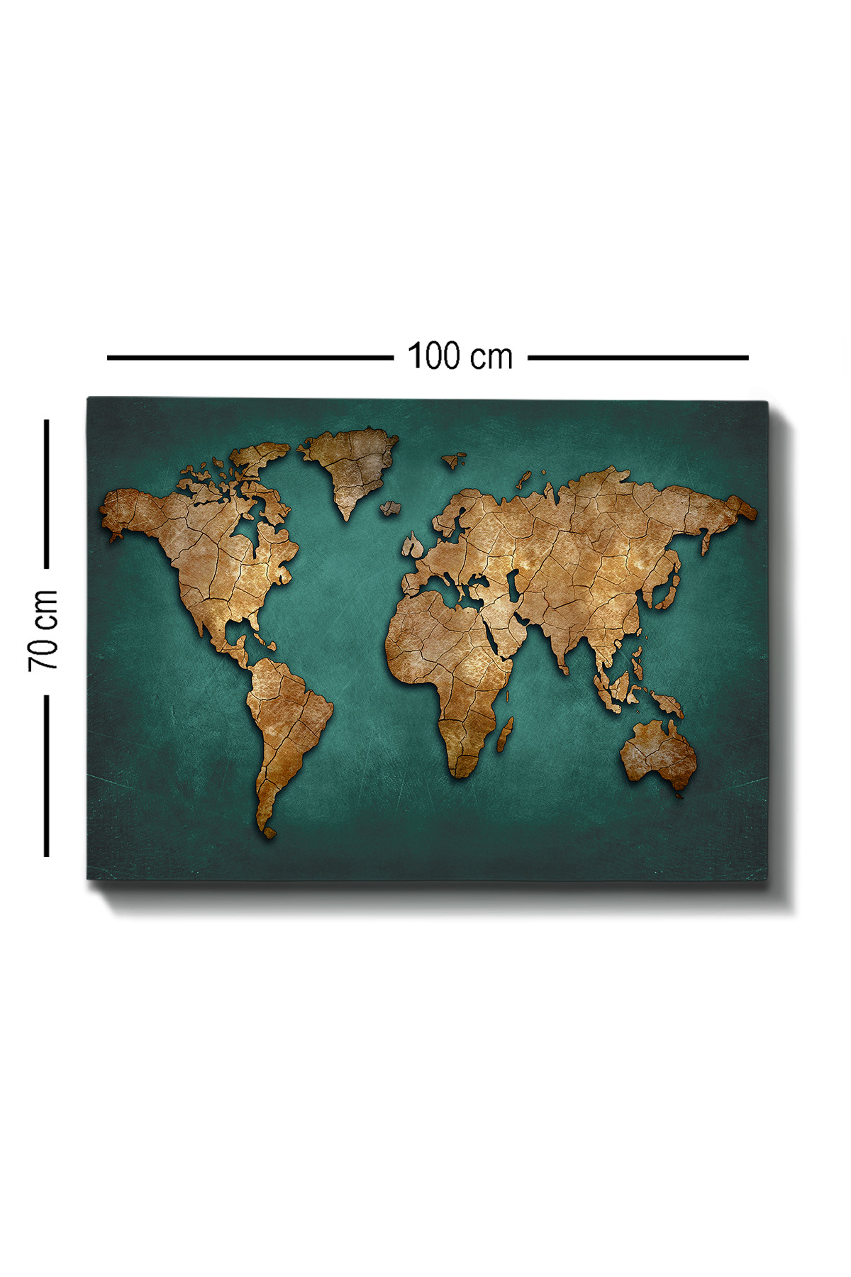 Πίνακας "KLIK-1511" από mdf με ψηφιακή εκτύπωση παγκόσμιου χάρτη 100x3x70