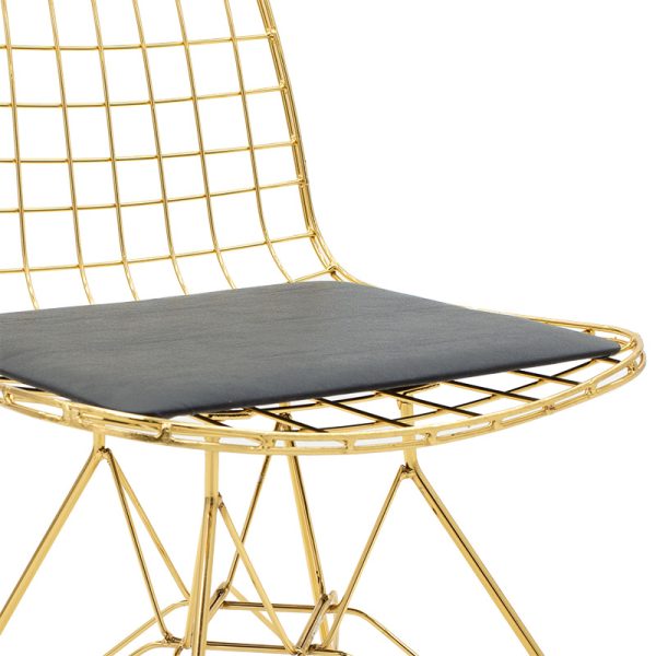 Καρέκλα "SHARLOT" από μέταλλο σε χρώμα χρυσό 46x47,5x84