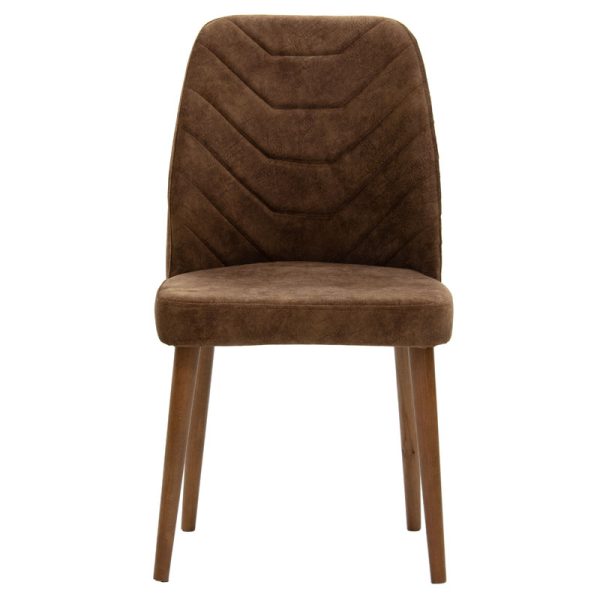 Καρέκλα "CESILIA" από ξύλο/ύφασμα σε χρώμα καφέ/sonoma 50x49x90