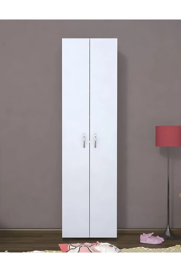 Ντουλάπι-στήλη "Diamond" σε χρώμα λευκό 50x32x180
