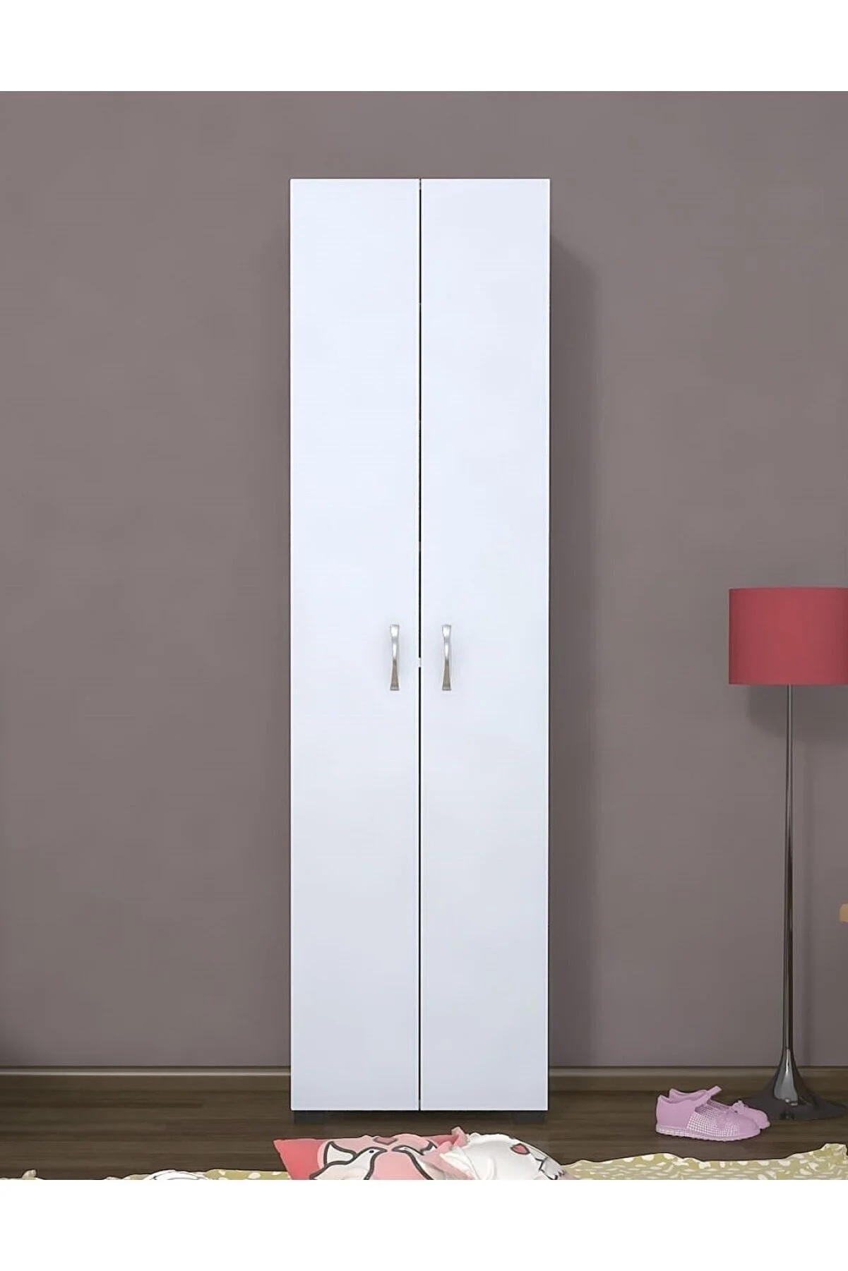 Ντουλάπι-στήλη "Diamond" σε χρώμα λευκό 50x32x180