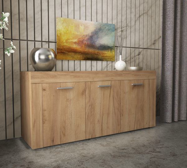 Μπουφές "LANA" σε χρώμα μελί 150x40x81