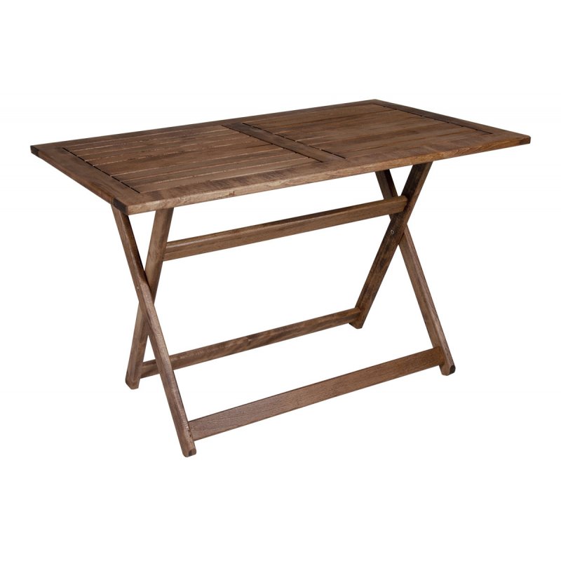 Τραπέζι πτυσσόμενο "SUNSET" από μασίφ ξύλο οξιάς σε χρώμα καρυδί εμποτισμού 140x80x75