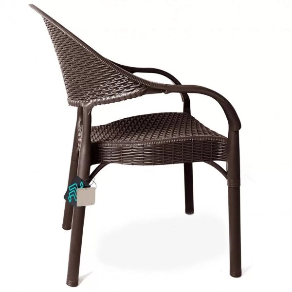 Πολυθρόνα "LEXI" από PP/rattan σε χρώμα καφε 58x56x84