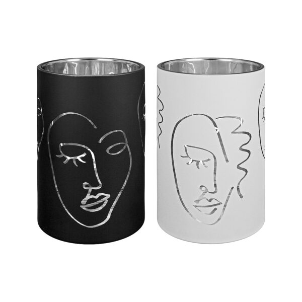 Θήκη Ρεσώ Πρόσωπα Γυαλί 18cm Σε 2 Χρώματα