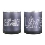 Θήκη Ρεσώ 'Family' Γκρι Γυαλί 8cm Σε 2 Σχέδια