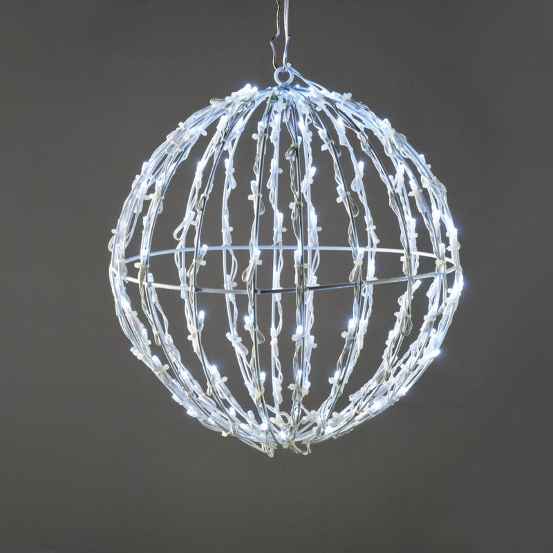 ^ "3D BALL" ΣΧΕΔΙΟ 100 LED ΛΑΜΠ. ΣΕΙΡΑ, ΨΥΧΡΟ ΛΕΥΚΟ, ΑΝΤΑΠΤ. (4.5VDC), IP44, 20x20x21cm, ΛΕΥΚΟ ΚΑΛ.,
