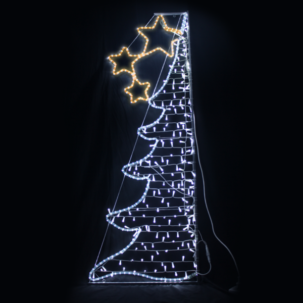 ^ "HALF XMAS TREE", 252&200LED ΕΠΙΣT ΣΧΕΔ 7mΜΟΝΟΚ. ΦΩΤ+ΛΑΜ ΣΕΙΡ,CW+ΚΙΤΡ ΣΤΑΘ,IP44,750x200CM,1.5m ΤΡ