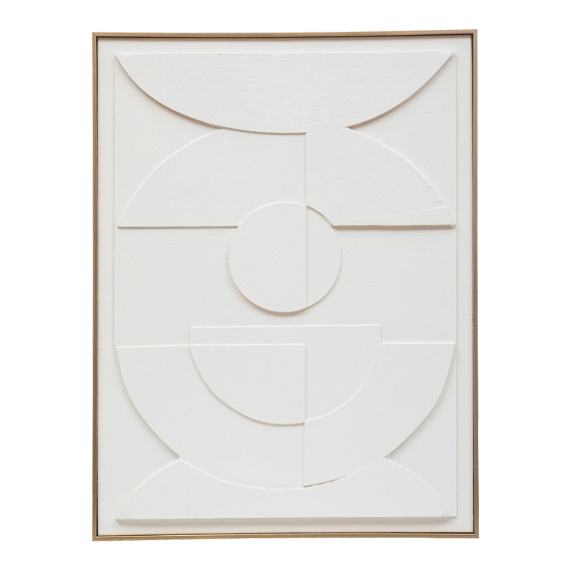 Διακοσμητικό τοίχου Louna pakoworld λευκό-φυσικό mdf 55x4x75εκ
