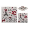 Χαρτοπετσέτες 'Paris' Τρίφυλλες Λευκό 33x33cm Σετ 20Τμχ