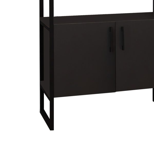 Έπιπλο εισόδου Thoj pakoworld ανθρακί μελαμίνης 120x34x180εκ
